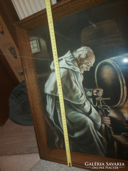 Henry kreis signature pastel painting, original, showy wooden frame (káss káss!), Size indicated!