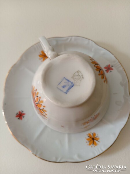 Zsolnay shield-sealed baroque mocha cups