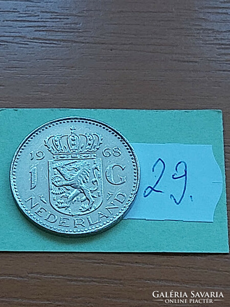 Netherlands 1 gulden 1968 nickel, Queen Juliana 29