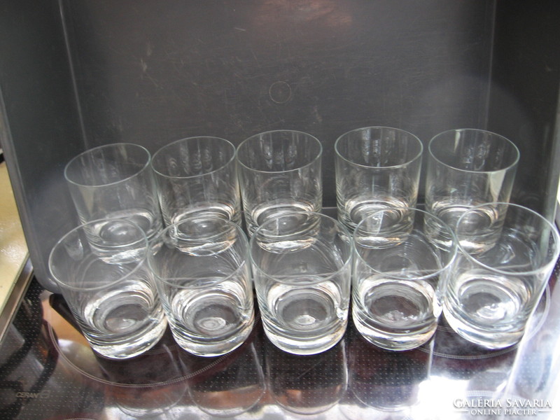 Set of 10 water and whiskey glasses