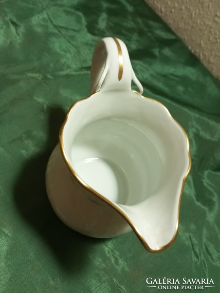 White and gold Herend porcelain pourer