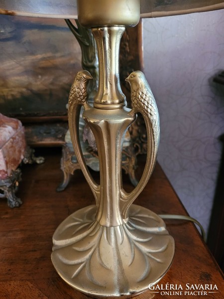 Antique Art Nouveau copper lamp
