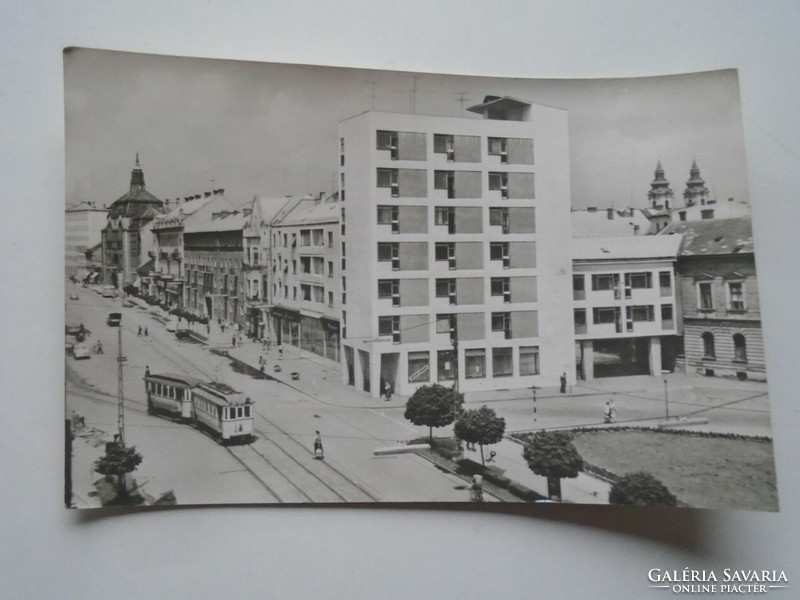 D201835 Red Army road to Debrecen - tram - state insurance - old postcard - 1963
