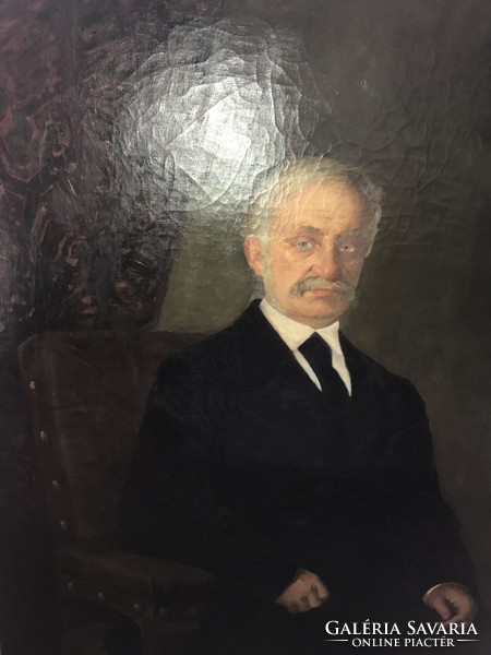 Vastagh György 1881-es szignált Előkelő nemesi portré olaj, vászon páros kép!!