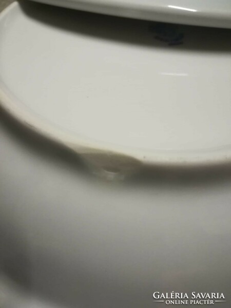 Alföldi porcelán mély tányér, barna magyaros mintával