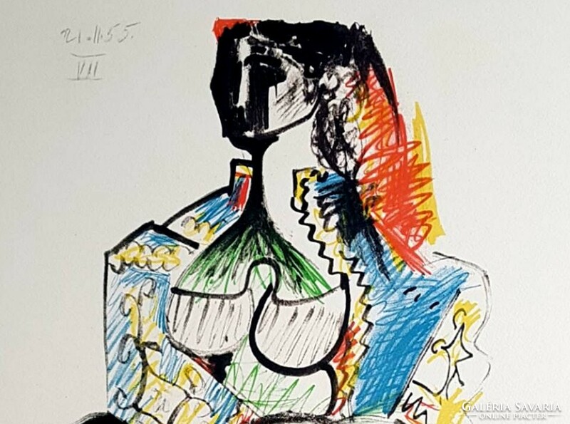 Pablo Picasso - Jacqueline Roque 58 x 44 cm litográfia, papír