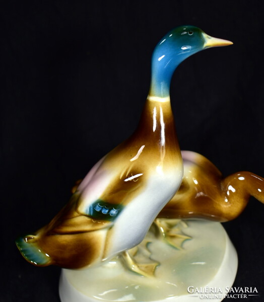Pair of Zsolnay porcelain wild ducks!