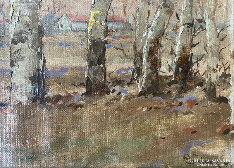 József Csillag: forest detail - oil, canvas