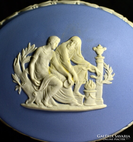 Wedgwood blue porcelain bonbonier