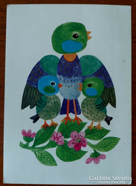 Károly Reich postcard, International Children's Year 1979!
