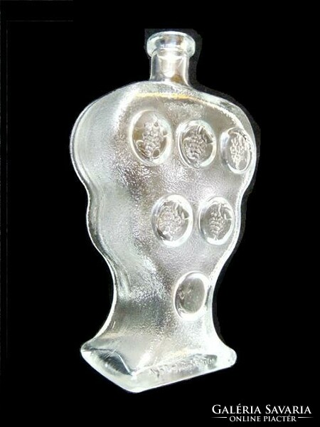 Bunch of grapes in the shape of a marked pouring bottle, design by dal santo decorative glass