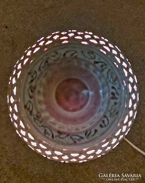 Large maghreb arabic candle lamp with electric bulb.