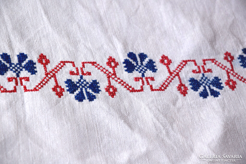 Antique old folk linen linen woven woven towel tea towel 80 x 57 decorative towel