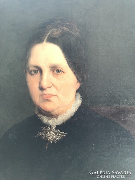 György Vastagh 1881: portrait of a distinguished noble lady oil on canvas