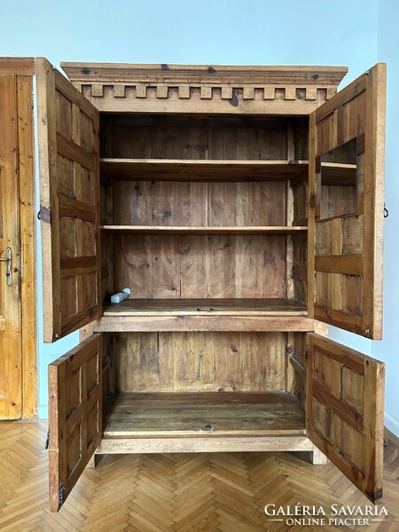 Solid wood cabinet with iron hinges from the Netherlands, The Hague