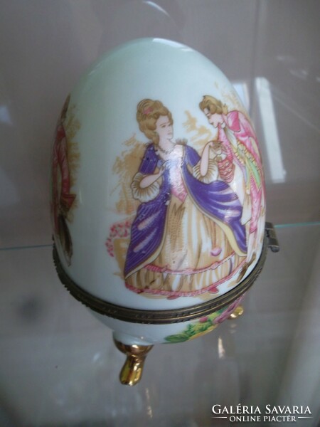 Faberge egg baroque pair 12cm