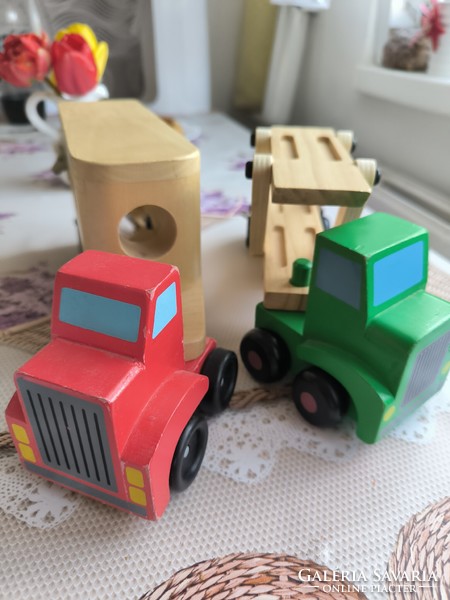 Wooden toy car, horse transport car for sale!