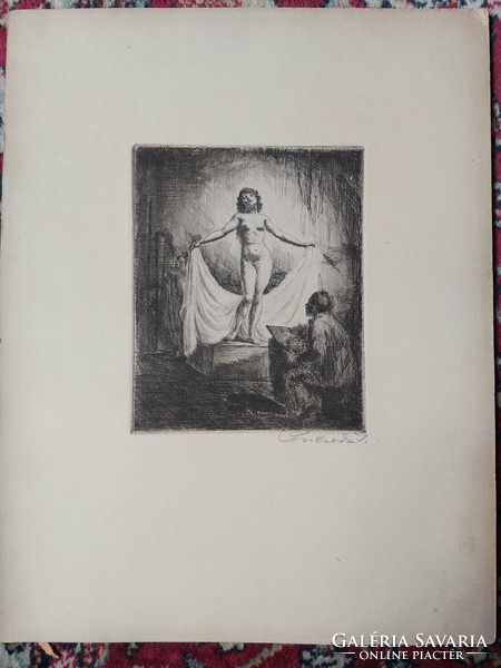 Prihoda copperplate: female nude