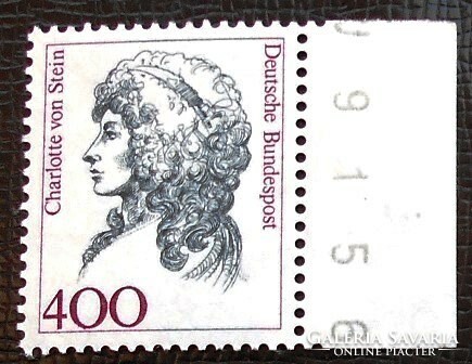 N1582sz / Germany 1992 famous women stamp postal clean curved edge