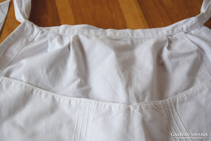 Antique old folk, women's linen apron