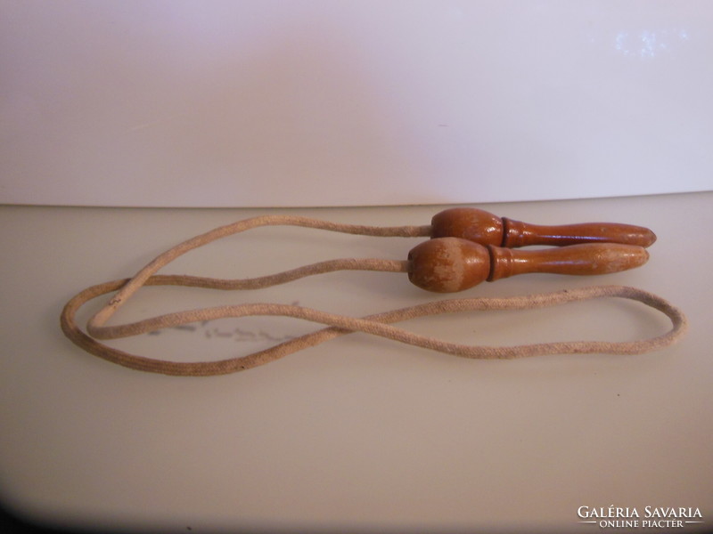 Skipping rope - 130 cm - wood - old - German - perfect