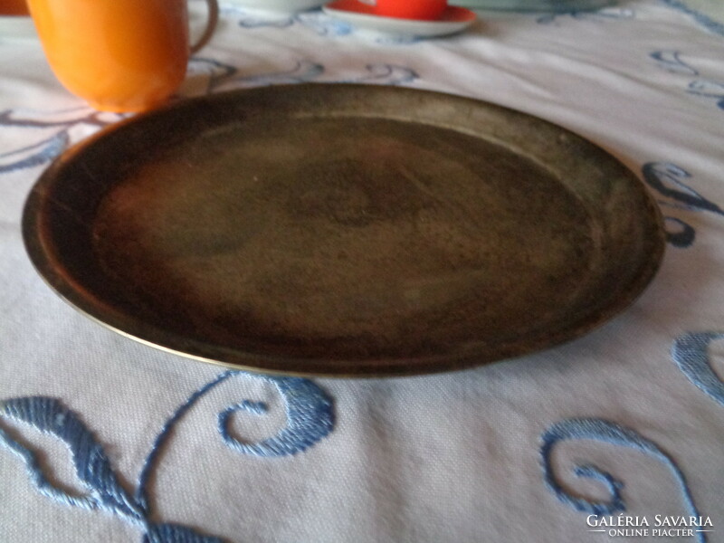 Russian silver-plated tray, marked, 18 cm