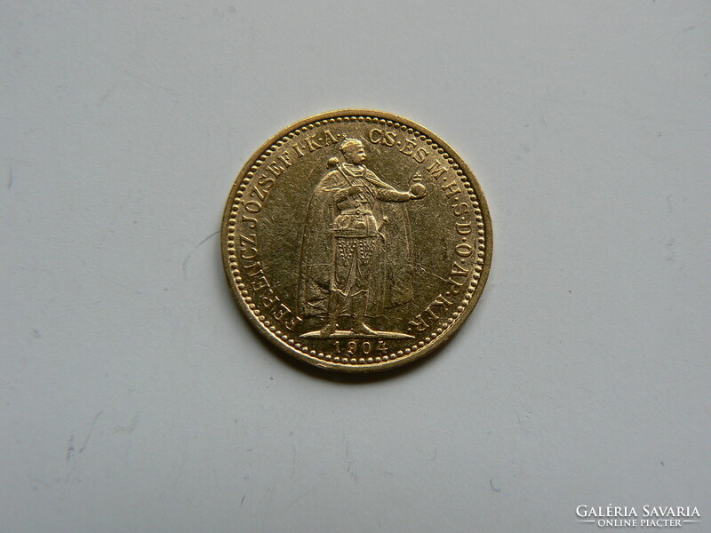 Gold 10 crowns 1904 c.B. (Körmöczbánya) coin (3.38g, 0.900) (2.)
