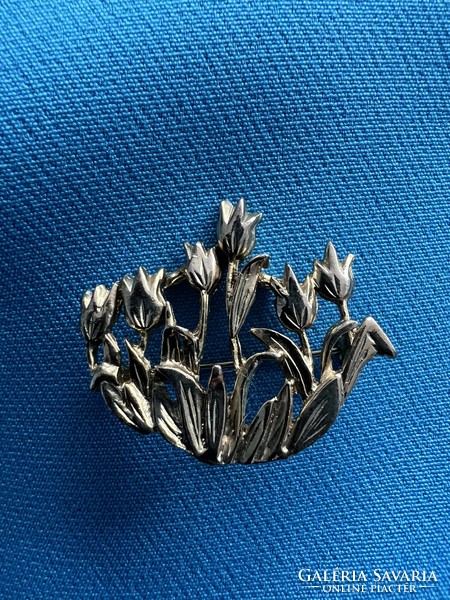 Wonderful art nouveau tulip brooch, pin