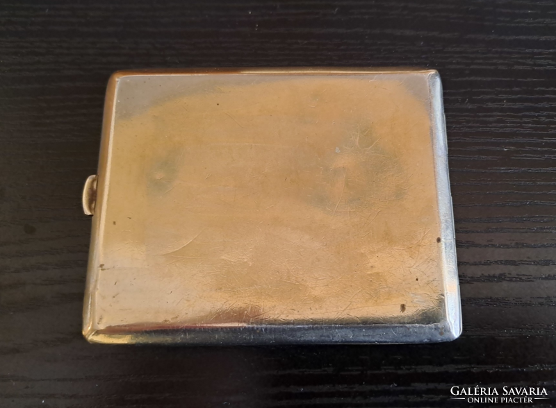 Enamel inlaid, silver-plated alpaca, cigarette case, 10s-20s