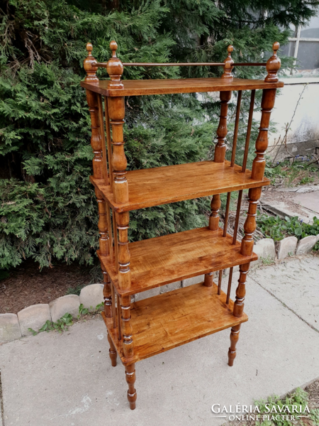 Antique, tin German, beautiful and stable bookshelf / etager with 4 shelves.