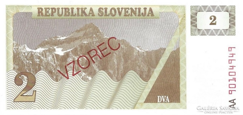 2 tolár tolárjev 1990 ZVOREC MINTA Szlovénia UNC