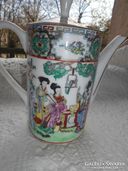 Chinese hand painted porcelain jug