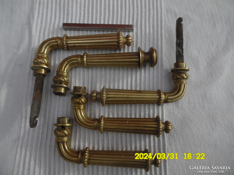 Victorian doorknob set, 5 pairs of handmade antique copper doorknobs