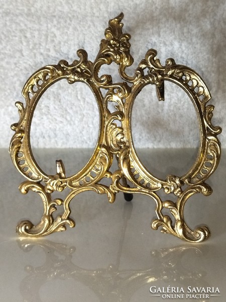 Beautiful antique copper double picture frame