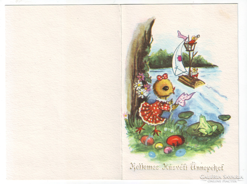 Greeting card / antique / unused / luxury