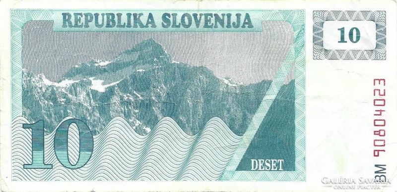 10 tolar tolarjev 1990 Szlovénia
