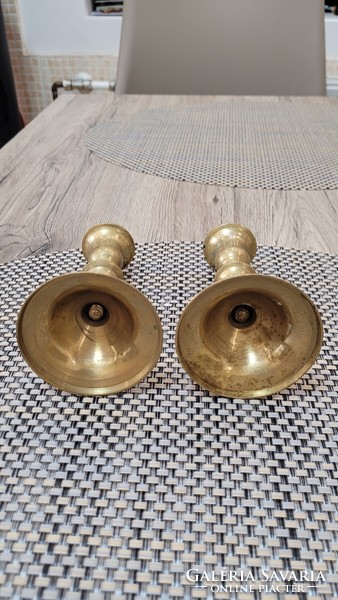 Copper candle holder pair