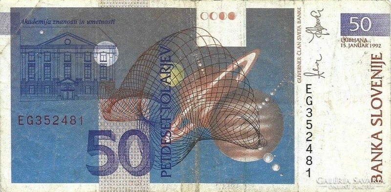 50 tolar tolarjev 1992 Szlovénia 1.