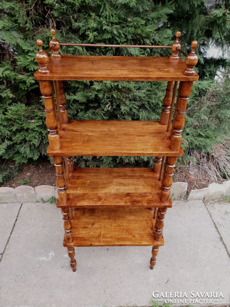 Antique, tin German, beautiful and stable bookshelf / etager with 4 shelves.