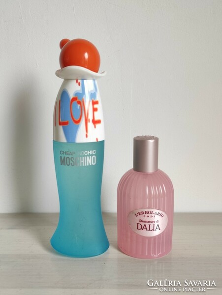 Moschino I Love Love 50 ml parfüm fiatalos virágos-fás gyümölcsös illat  + Dalia retro kölni