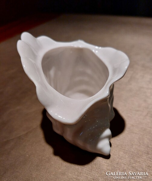 White porcelain shell 7.5 cm high