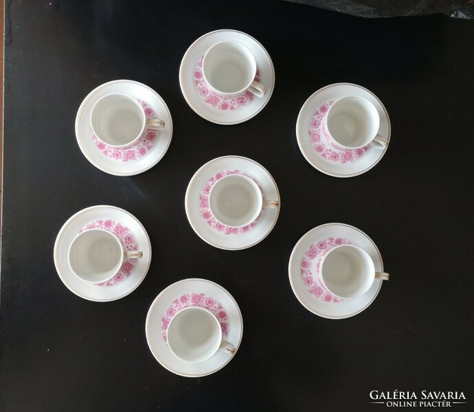 Hollóház porcelán kávés készlet 7 db-os