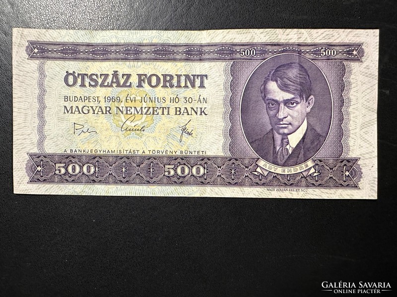 500 forint 1969.  VF+!!  GYÖNYÖRŰ!!