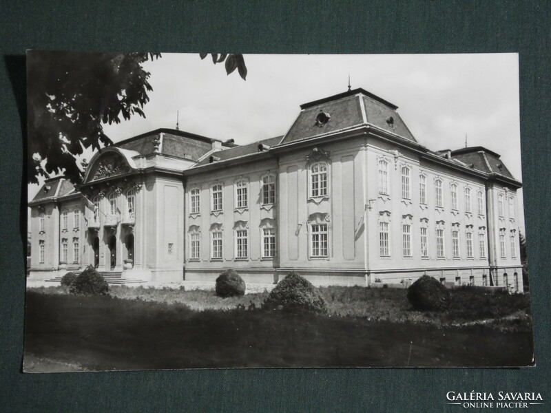 Képeslap,Postcard, Keszthely, Balaton múzeum, látkép részlet,1960