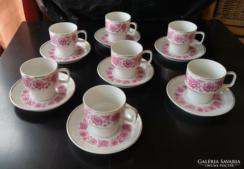 Raven House porcelain coffee set of 7 pieces