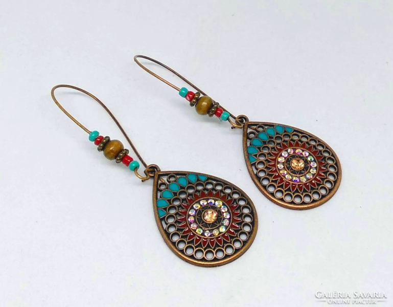 Bohemian turquoise earrings 3 pairs 123