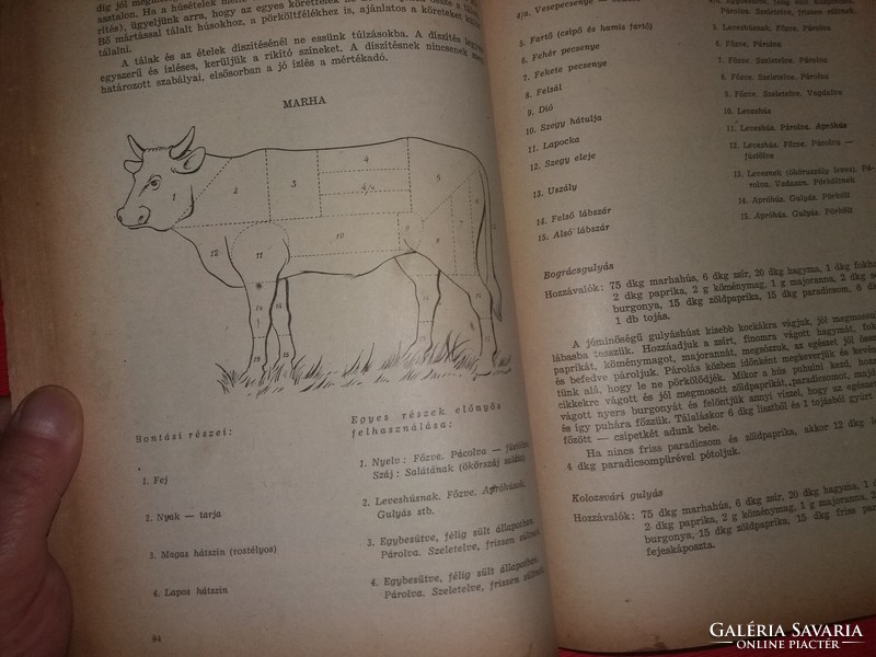 1954. József Venesz: cookbook book according to the pictures commercial book publisher
