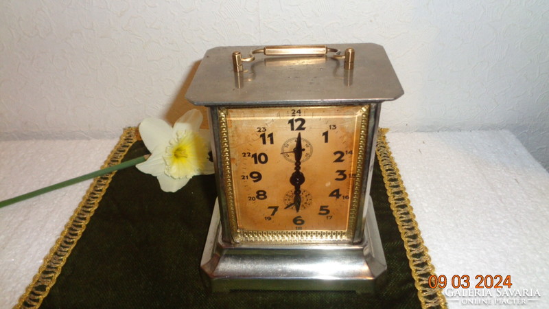 Gustav Becker travel watch, works, reviewed, alarm clock, seconds,