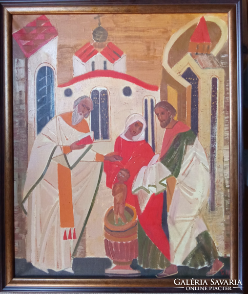 Baptist. Original Russian oil painting.
