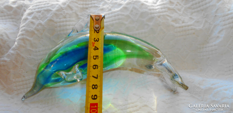 Muránói üveghal , vagy delfin -  különleges  kézműves munka